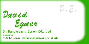 david egner business card